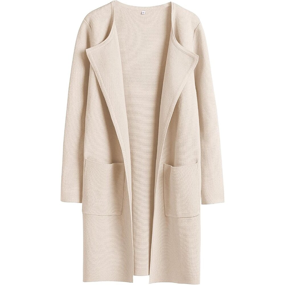 Sophisticated Women's Coatigan: Open Front Dressy Cardigan For Daily Use